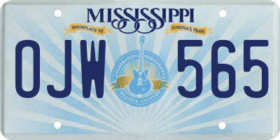 MS license plate OJW565