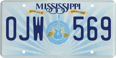 MS license plate OJW569