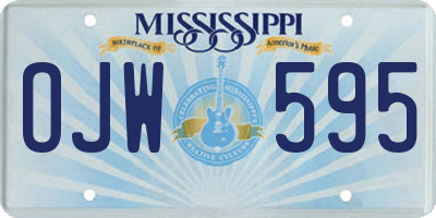 MS license plate OJW595