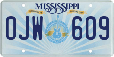 MS license plate OJW609