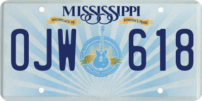 MS license plate OJW618