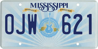 MS license plate OJW621