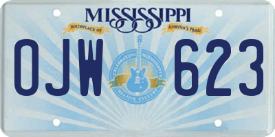 MS license plate OJW623