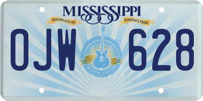 MS license plate OJW628
