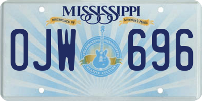 MS license plate OJW696
