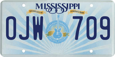 MS license plate OJW709