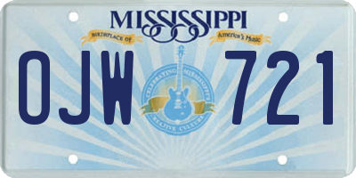 MS license plate OJW721
