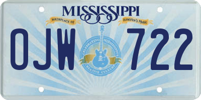 MS license plate OJW722