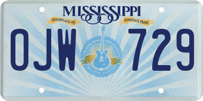 MS license plate OJW729