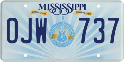 MS license plate OJW737