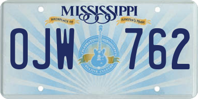 MS license plate OJW762