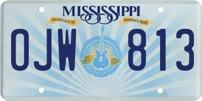 MS license plate OJW813