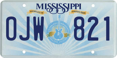 MS license plate OJW821