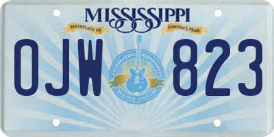 MS license plate OJW823