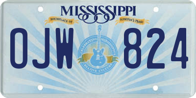 MS license plate OJW824