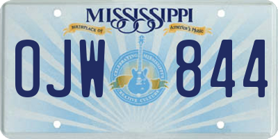 MS license plate OJW844