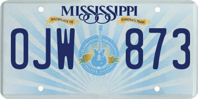 MS license plate OJW873