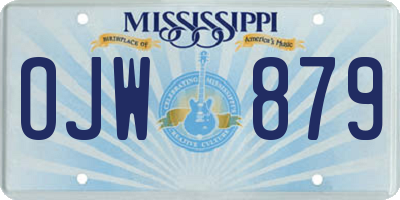 MS license plate OJW879