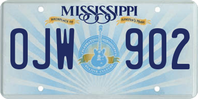 MS license plate OJW902
