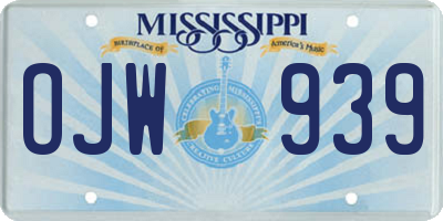 MS license plate OJW939