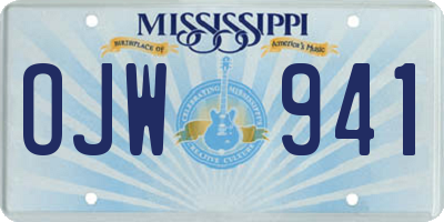 MS license plate OJW941