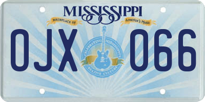 MS license plate OJX066