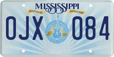 MS license plate OJX084