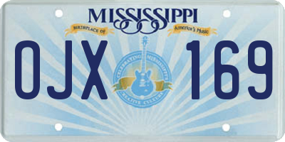MS license plate OJX169