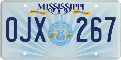 MS license plate OJX267