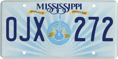 MS license plate OJX272