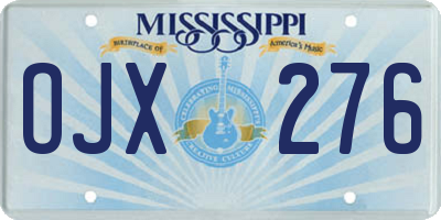 MS license plate OJX276