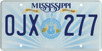 MS license plate OJX277
