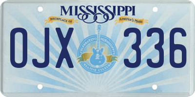 MS license plate OJX336