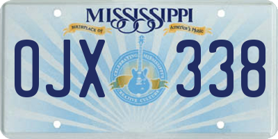 MS license plate OJX338