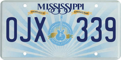 MS license plate OJX339
