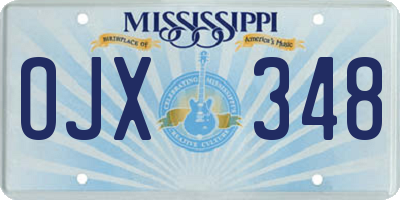 MS license plate OJX348