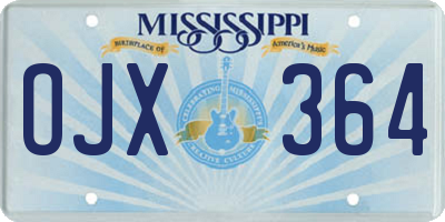 MS license plate OJX364