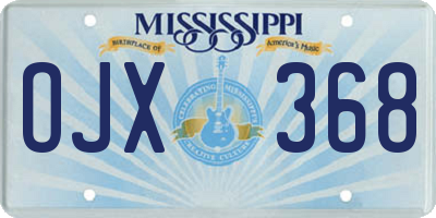 MS license plate OJX368