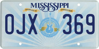MS license plate OJX369