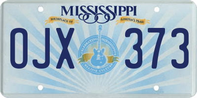MS license plate OJX373