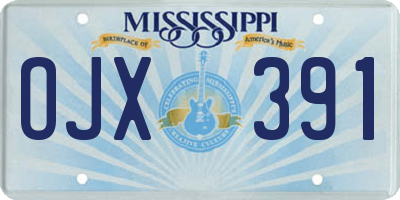 MS license plate OJX391