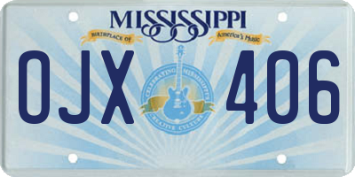MS license plate OJX406