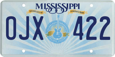 MS license plate OJX422