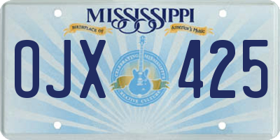 MS license plate OJX425