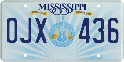 MS license plate OJX436