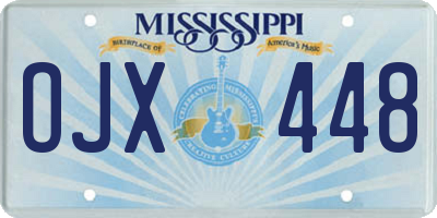 MS license plate OJX448