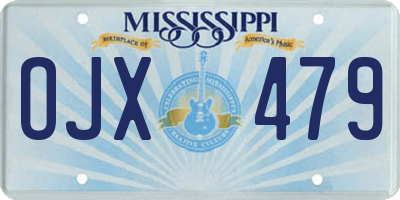 MS license plate OJX479