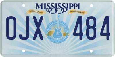 MS license plate OJX484