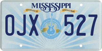 MS license plate OJX527