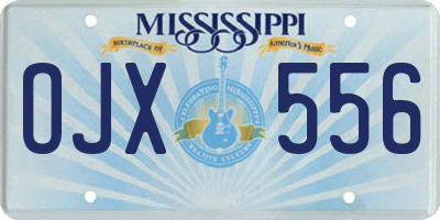 MS license plate OJX556
